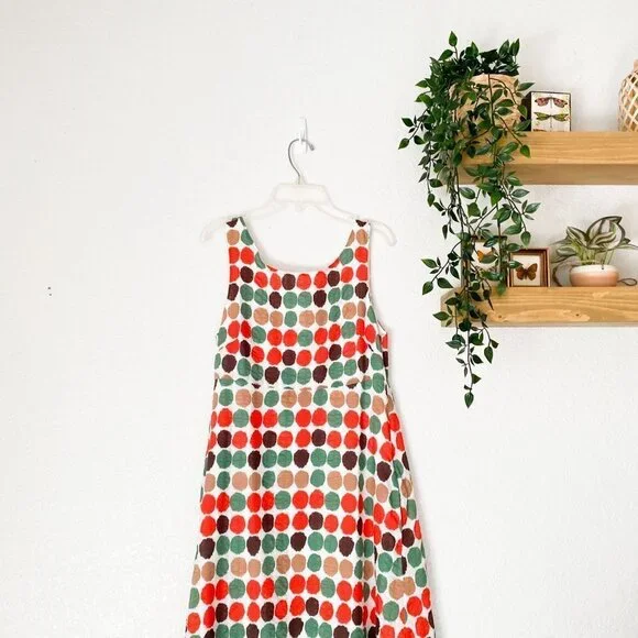 ☀️ J CREW Colorful Polka Dot Dress Size XS Teacher Preppy Casual Everyday Y2K - Picture 2 of 5